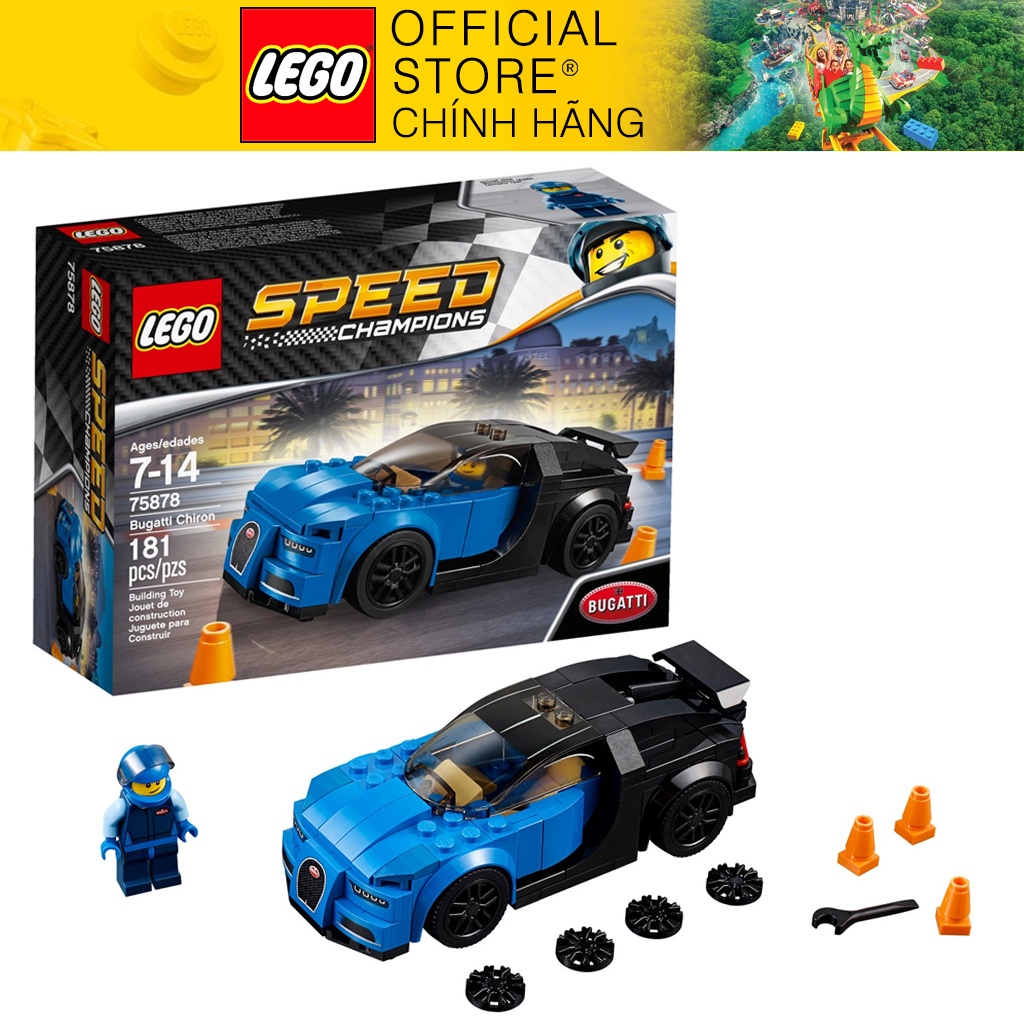 Mô hình LEGO 75878 siêu xe Bugatti Chiron - Speed ​​Champions