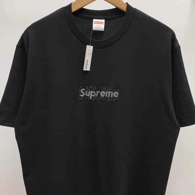 ÁO THUN SUPREME LOGO BOX ĐÍNH ĐÁ