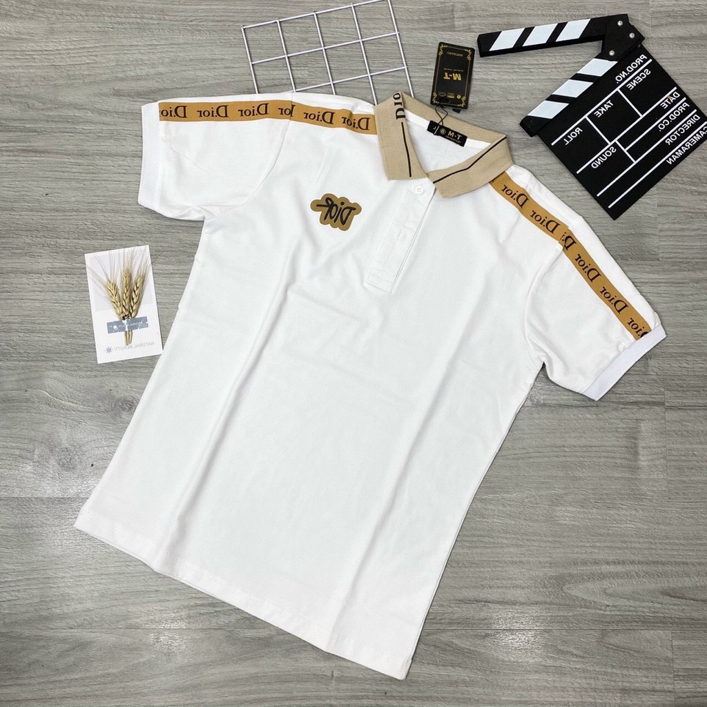 Áo thun nam cổ bẻ họa tiết viền tay cao cấp - Chất liệu thun xịn co giãn (hàng chuẩn shop)Lady-Hn Store88 HGF02