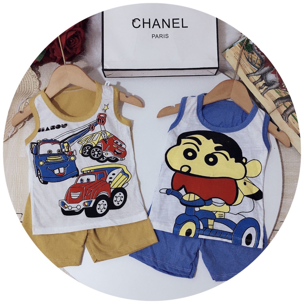 [HCM][HOT] BỘ BA LỖ CHẤT COTTON XUẤT XỊN MÀU SẮC NHƯ ẢNH CHO BÉ TRAI COOL NGẦU 8-20KG. VIDEO THẬT. XƯỞNG MAY BIBO