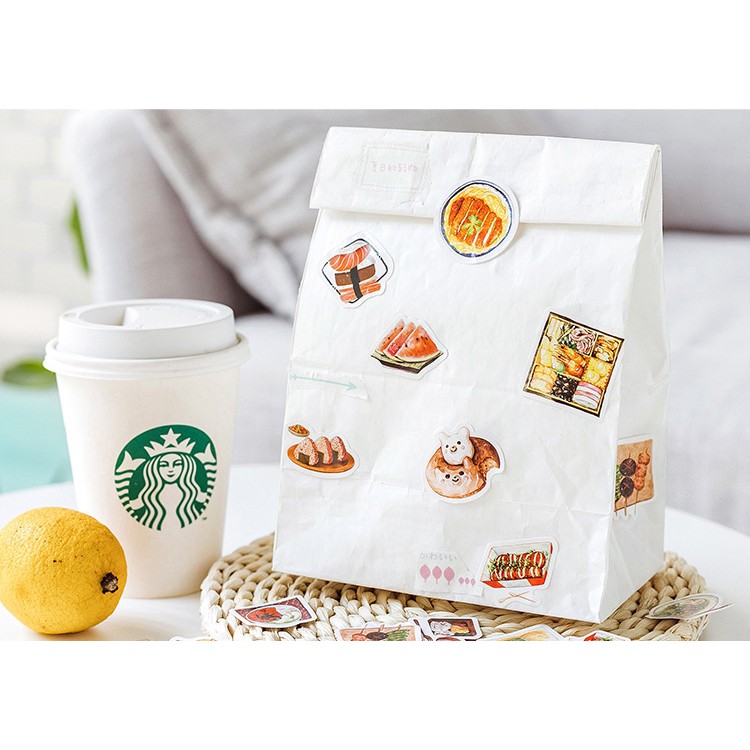 Hộp 46 miếng sticker mẫu món ăn nhật bản