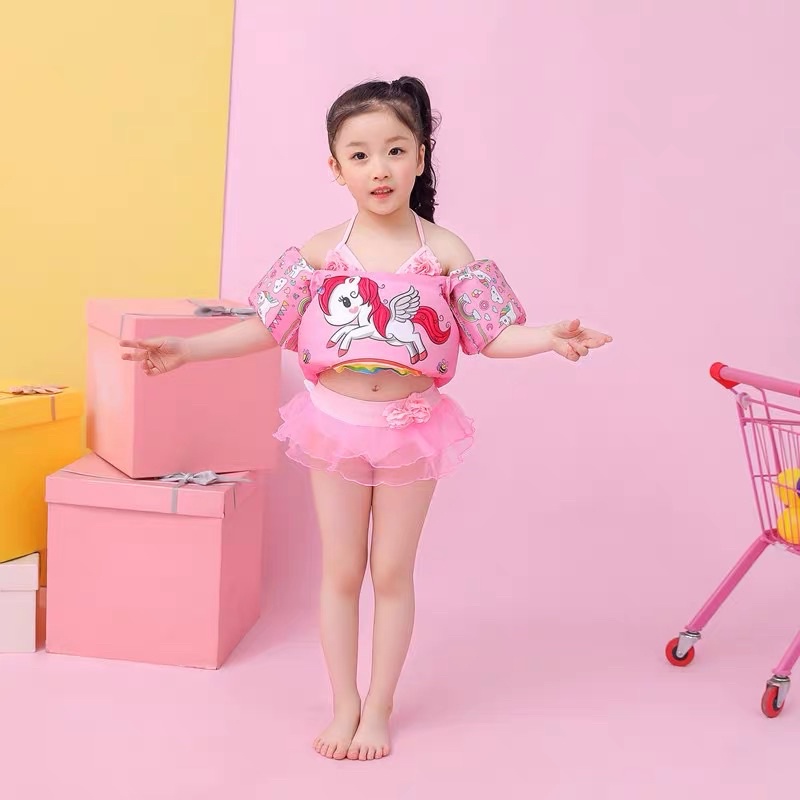 Phao ngực kèm phao tay bằng xốp dễ thương cho bé trai bé gái