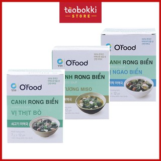 Canh rong biển O'Food Vị Thịt Bò 7g hộp 12 gói