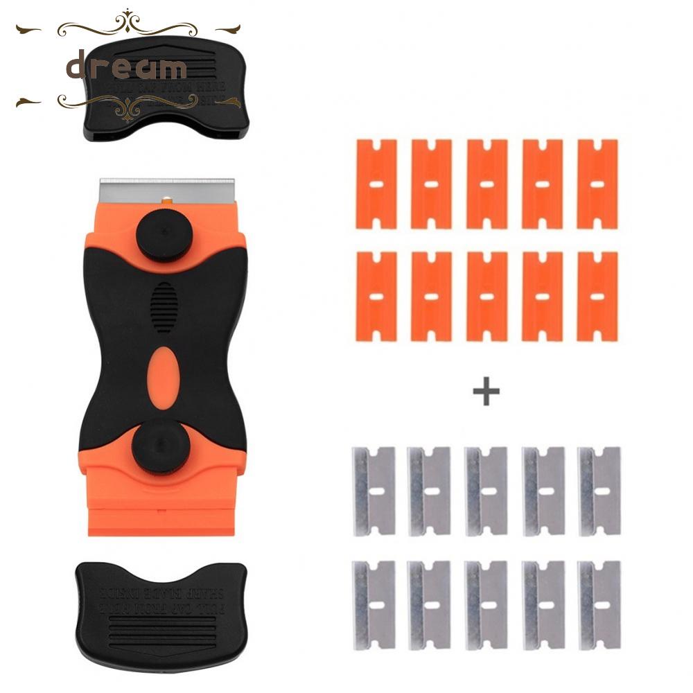 【DREAMLIFE】21pcs Double High quality durable Edge Razor Scraper Blade Window Tint Vinyl Sticker Removal Tool