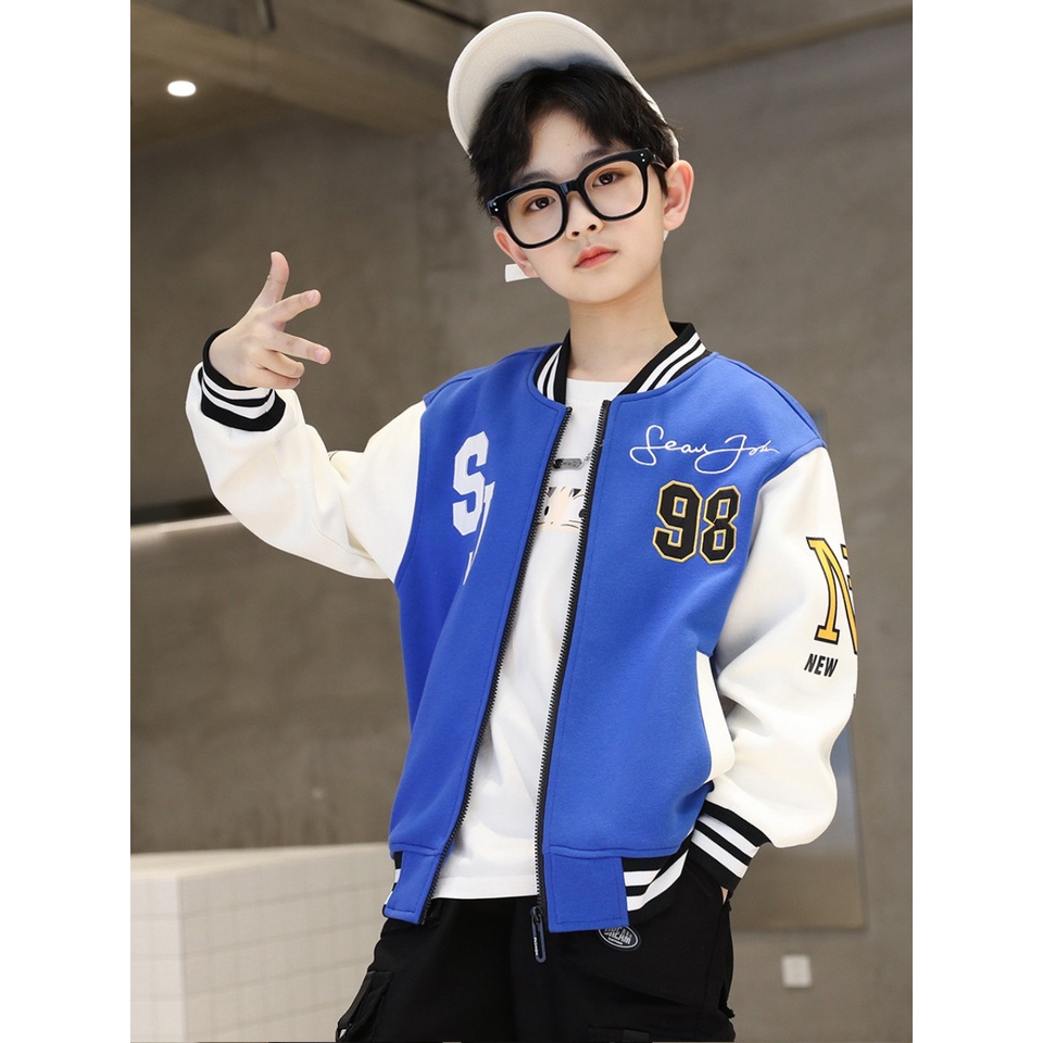 Áo bomber bé trai 14-45kg, áo khoác bé trai 4-15 tuổi mẫu SJ98 chất liệu nỉ cao cấp, hàng may kĩ.KHOAC98