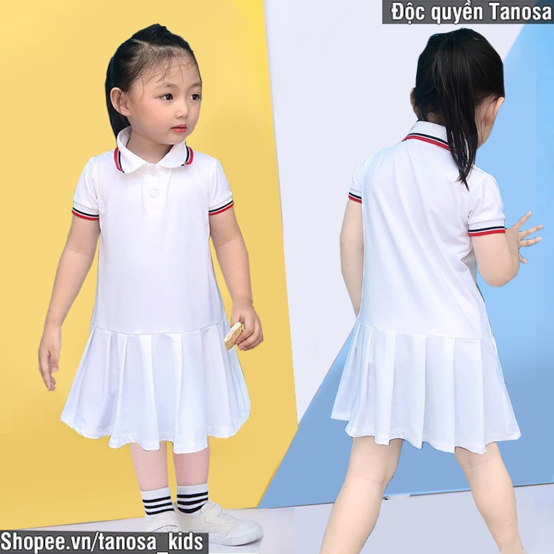 Váy polo cho bé tay ngắn kiểu dáng hợp thời trang đuôi cá cho bé gái 1-5 tuổi Tanosa_kids