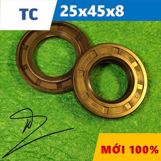 Phớt chặn dầu tc 25x45x8 ( phớt dầu / chắn dầu / lò xo / phớt ben / oil seal tc 25*45*8)