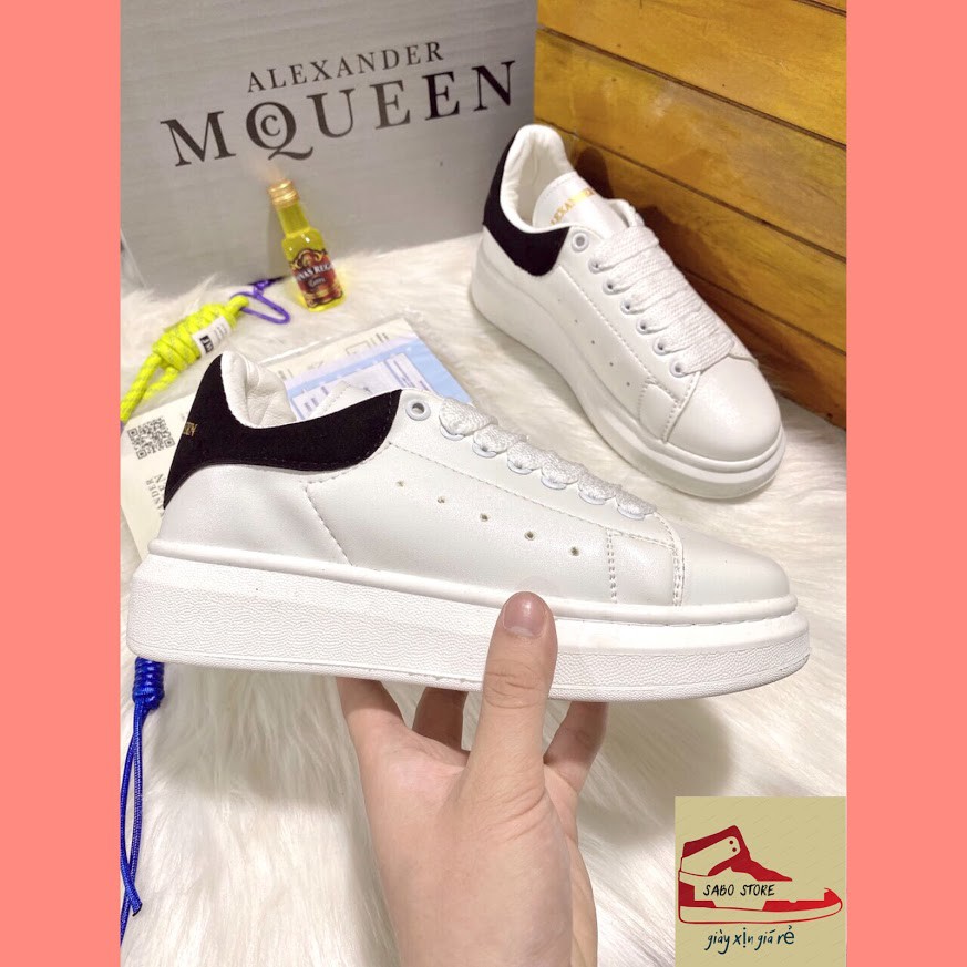 Giày thể thao MC Queen gót nhung đen ⚡️𝐅𝐑𝐄𝐄 𝐒𝐇𝐈𝐏⚡️, Giày sneaker MCQ bản dây to cao cấp tặng  full box bill