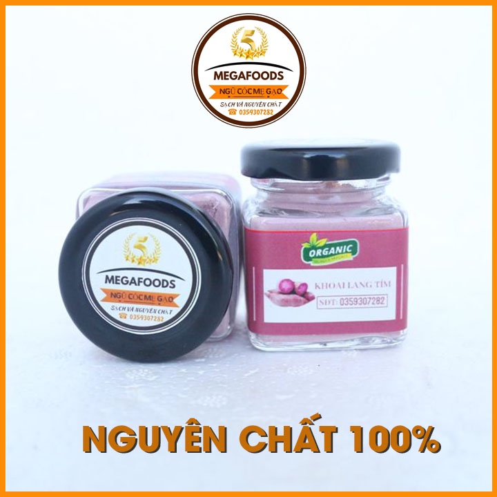 Bột Rau Củ Sấy Lạnh Megafoods Bột Khoai Lang Cho Bé Ăn Dặm Tím 90 Gram Nguyên Chất 100% Bột Làm Bánh Tạo Màu BKL01