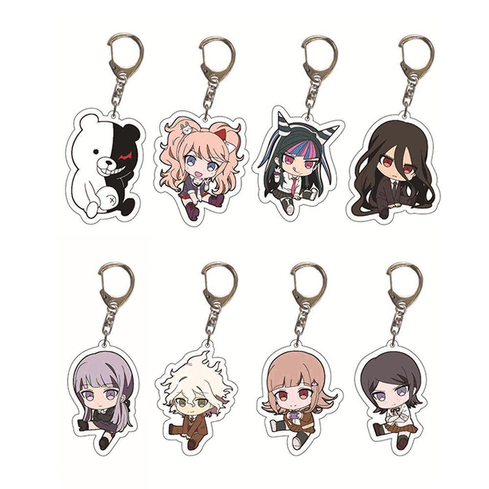 Móc Khóa Hình Quạt Hai Mặt Hóa Trang Nhân Vật Anime Danganronpa Dễ Thương