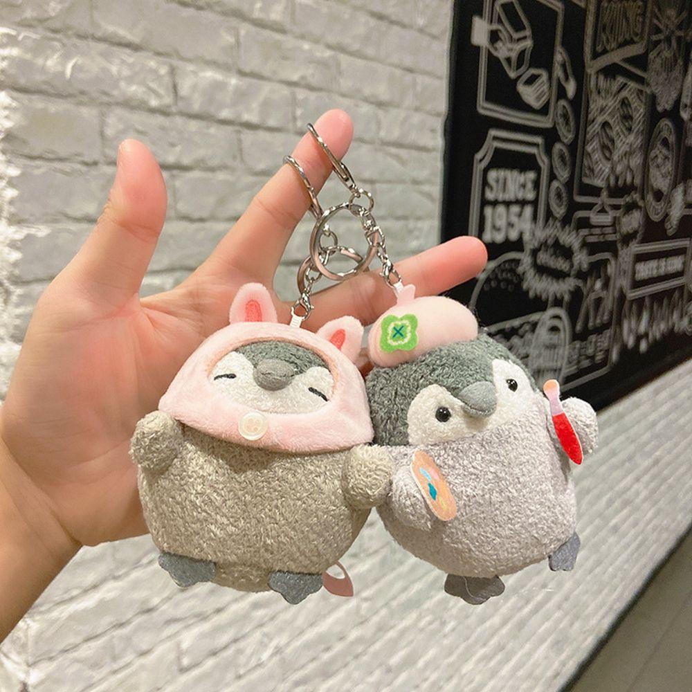 Móc Khóa Hình Chim Cánh Cụt Nhồi Bông Độc Đáo Giá Đỡ