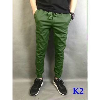 Quần Jogger kaki co giãn khóa zip