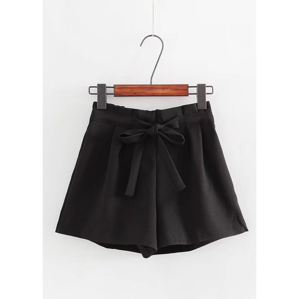 Quần Short Vải Nữ Thắt Nơ Eo 496
