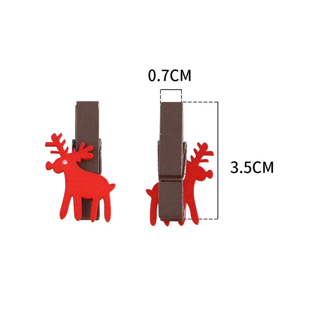 Set 12 Kẹp Gỗ Đáng Yêu Giáng Sinh - Đủ Hình