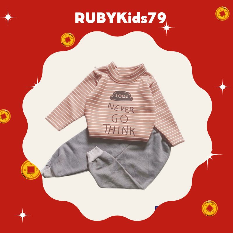 Đồ bộ nỉ bông cho bé trai gái từ 6-18kg RUBYKids79