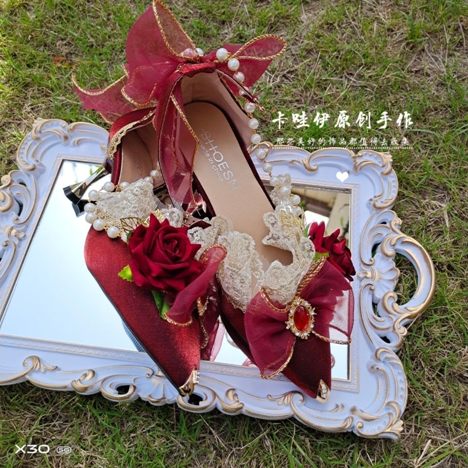 Giày Cao Gót Thiết Kế Xinh Xắn Thời Trang Theo Phong Cách Lolita