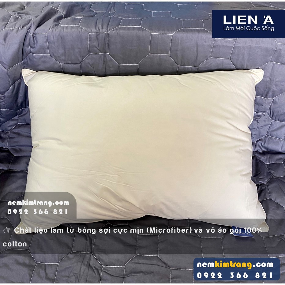 Gối gòn tơ tằm MLiving Liên Á - MICROFIBER, CHÍNH HÃNG