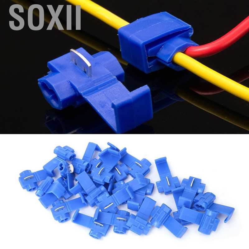 Soxii 25Pcs Solderless Quick Splice Snap Wire Connector 0.75-2.5mm²/AWG 14 to 18