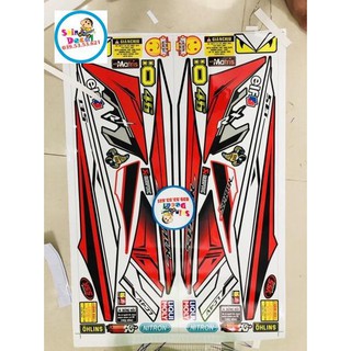 Tem rời ex 2010 RX đỏ đen 3 lớp