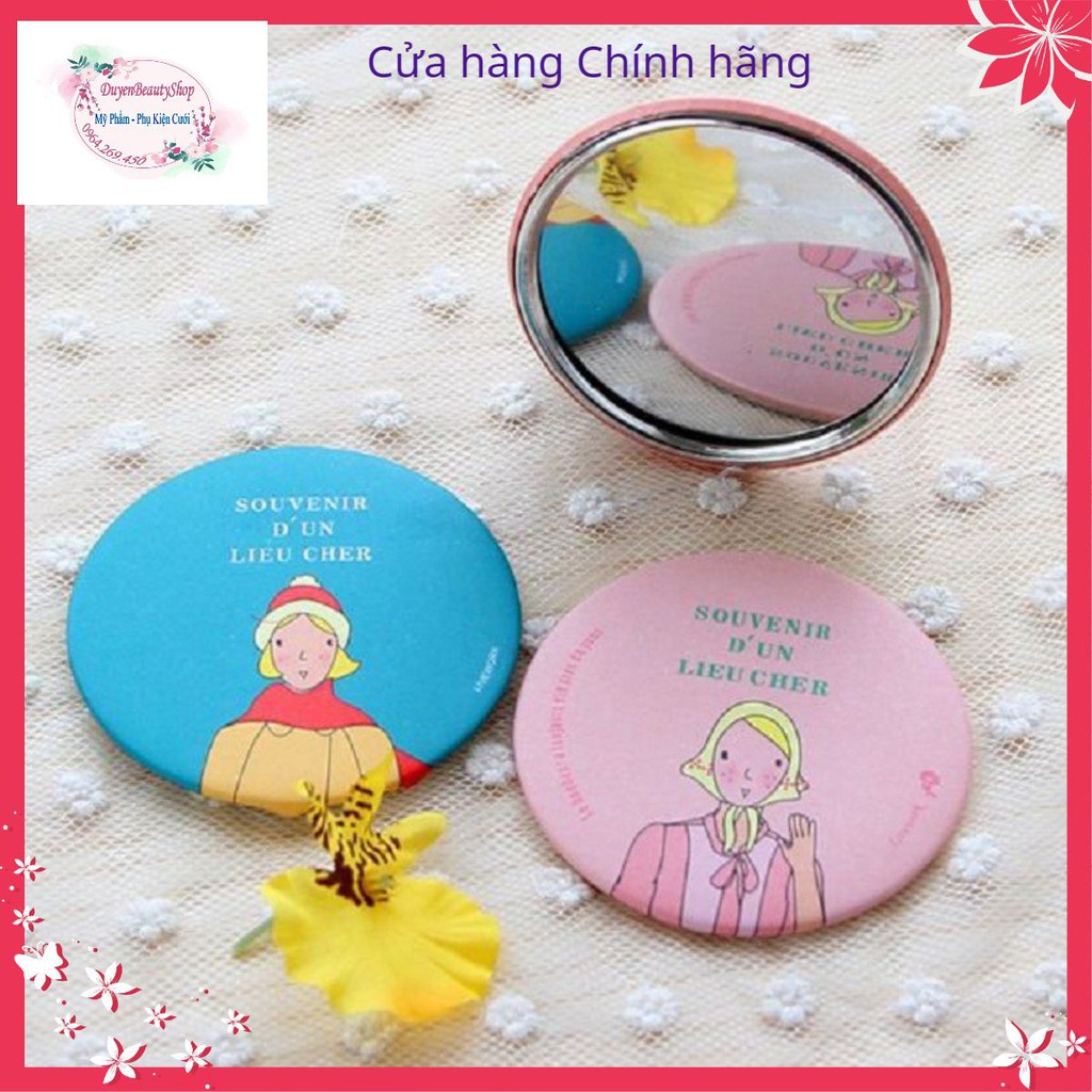 Gương trang điểm mini siêu cute cầm tay bỏ túi Hàn Quốc tiện lợi Duyenbeautyshop