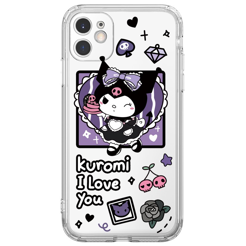 Ốp lưng IPhone trong suốt Kuromi 6/6s/6plus/6s/7/8/7plus/8plus/x/xs/xs max/11/12/13/pro/promax T176