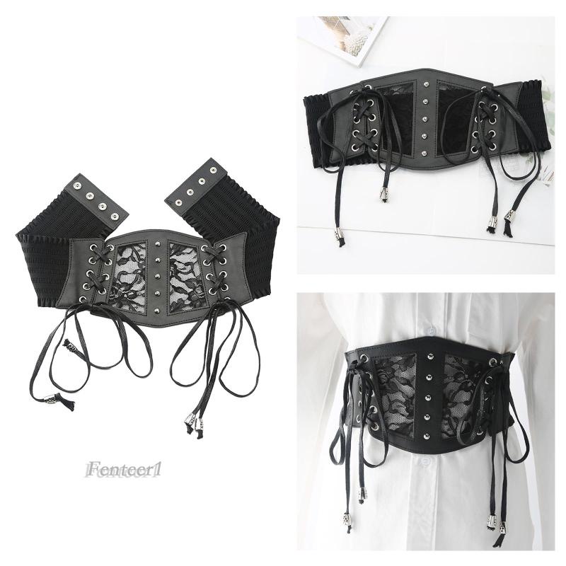 Thắt Lưng Bản Rộng Co Giãn Mặc Đầm Thời Trang Cho Nữ Fenteer1