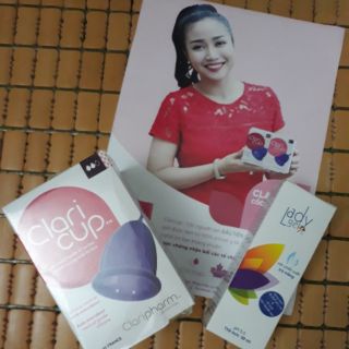Combo 2 Cốc nguyệt san Claricup (Tặng kèm Lady gel Mới)