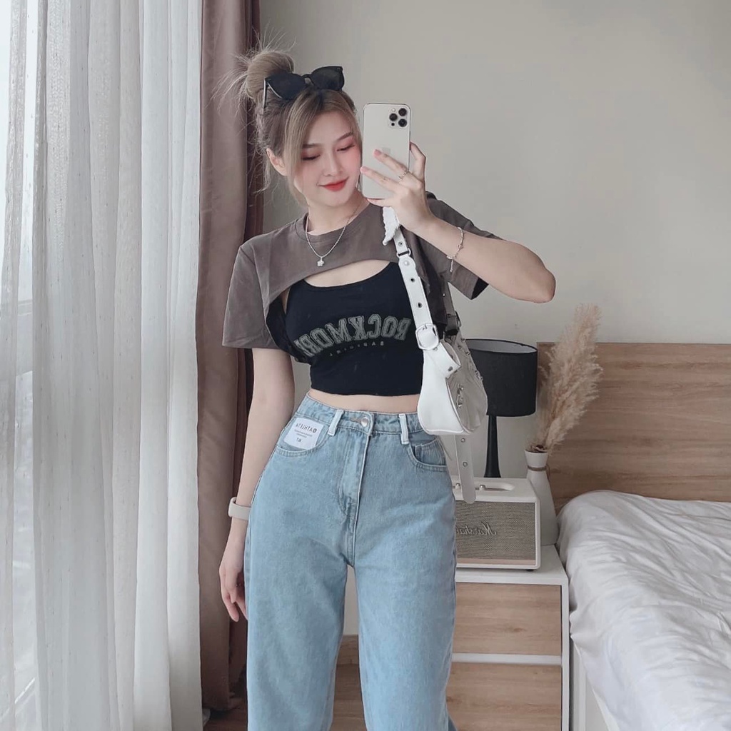 [ORDM3532] QUẦN JEANS ỐNG RỘNG NỮ LƯNG CAO MẠC TRẮNG ĐĨA TRẮNG MÀU XANH NHẠT LAI CUỐN MỀM MỊN DÀY DẶN TÔN DÁNG NITIQC