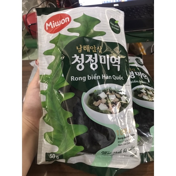 Rong biển khô nấu canh Miwon 50g, làm salad nhập khẩu HÀN QUỐC