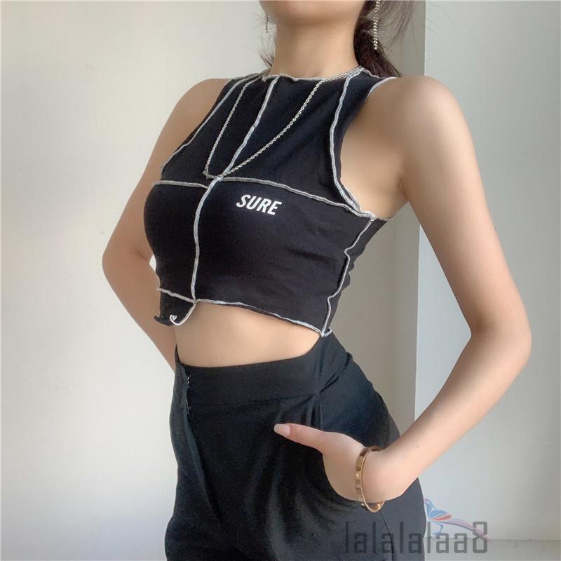 Áo lửng không tay họa tiết kẻ sọc thời trang nữ quyến rũ | BigBuy360 - bigbuy360.vn