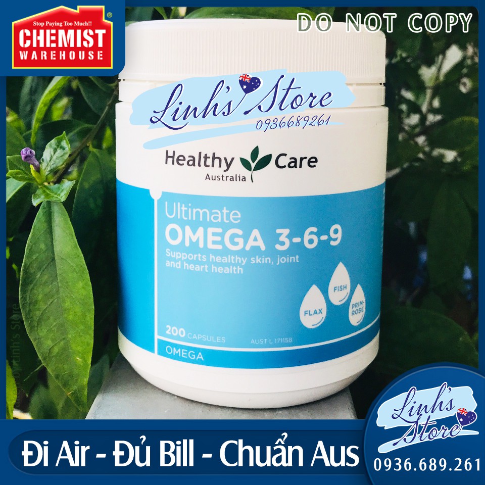 Healthy Care Ultimate Omega 3-6-9 - 200 viên 💙 Chemist Warehouse - Úc