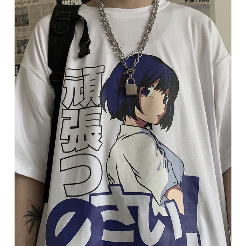 ÁO THUN, ÁO PHÔNG TAY LỠ UNISEX FORM RỘNG OVERSIZE ANIME M80
