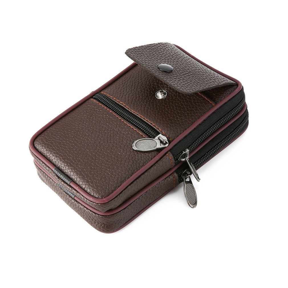 Túi da đeo ngang hông lưu trữ điện thoại di động cho nam | BigBuy360 - bigbuy360.vn