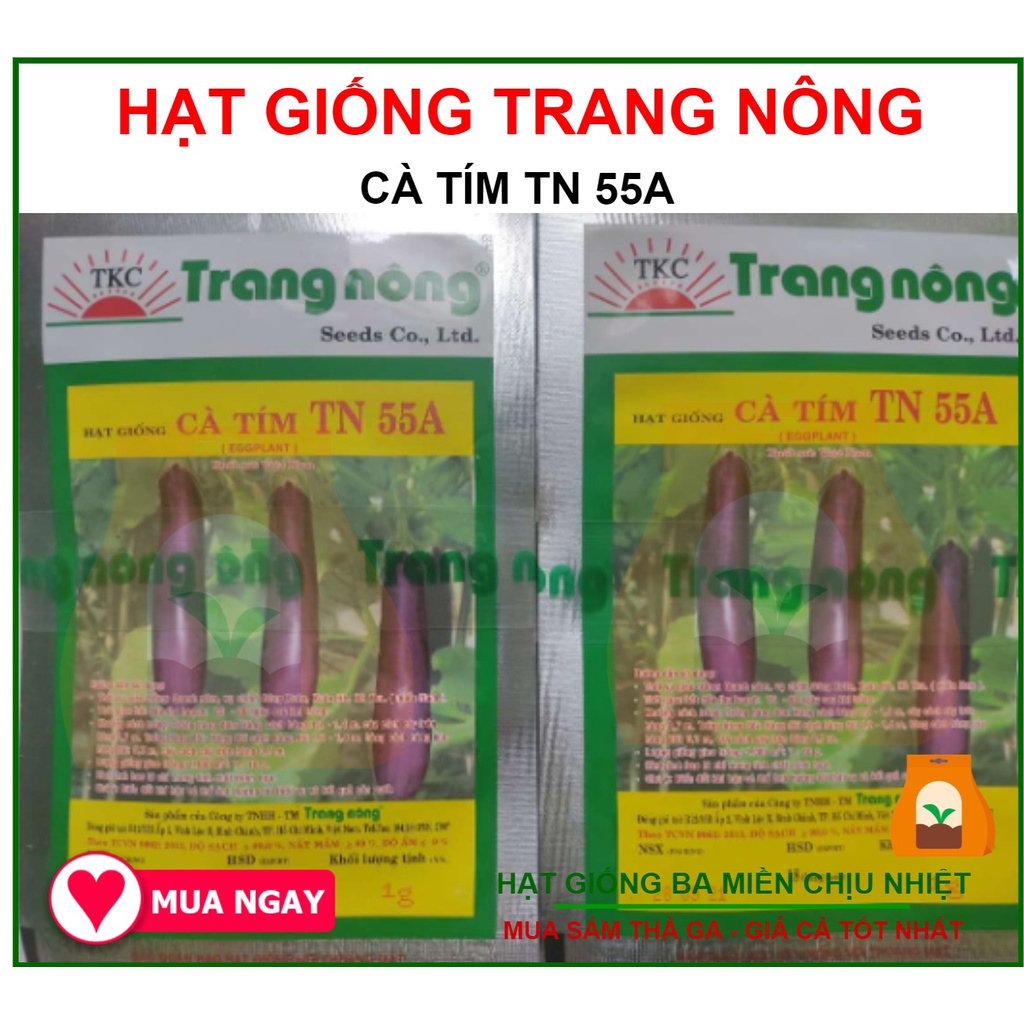 [Trang Nông] Gói 1gram Hạt Giống Cà Tím