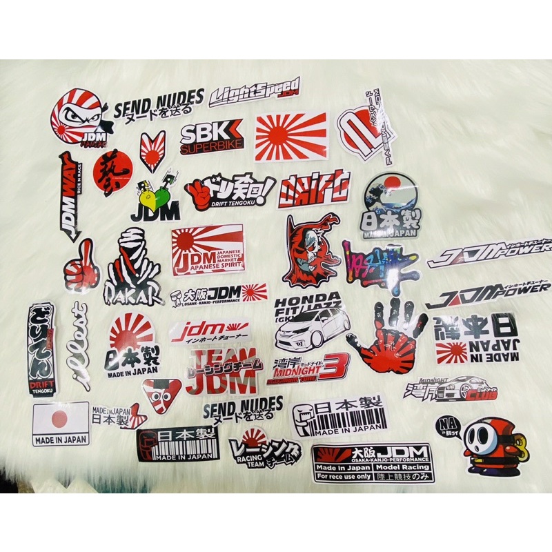 [Set 40 cái] Sticker dán xe, mũ bảo hiểm, vali, laptop, điện thoại, trang trí... chống thấm nước