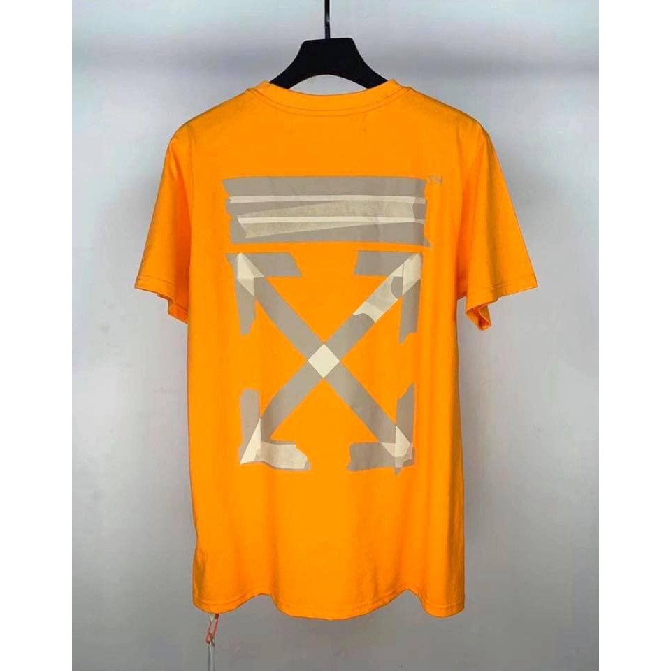 Áo Thun OFF WHITE 02 Form Rộng Tay Lỡ Unisex Màu Cam Màu Đen Màu Trắng