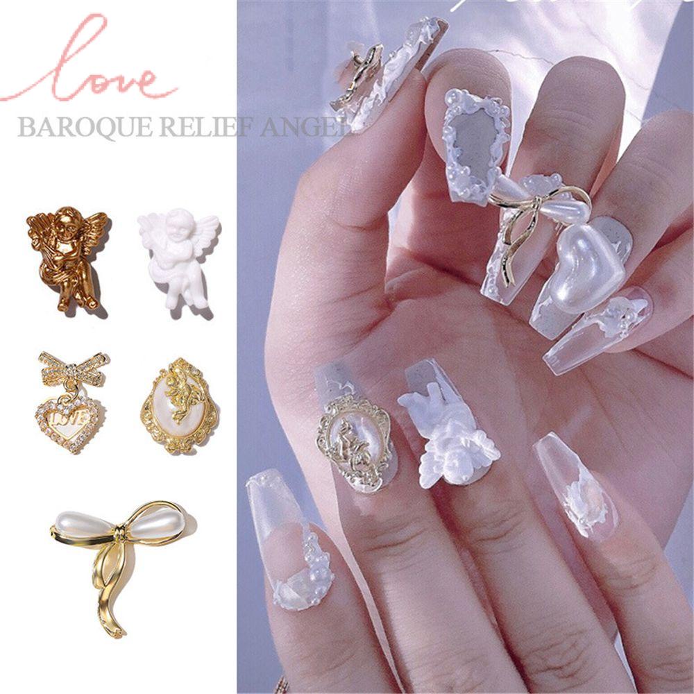 Set 10 Phụ Kiện Trang Trí Móng Nghệ Thuật Charms|Thiên Thần 3D Cổ Điển