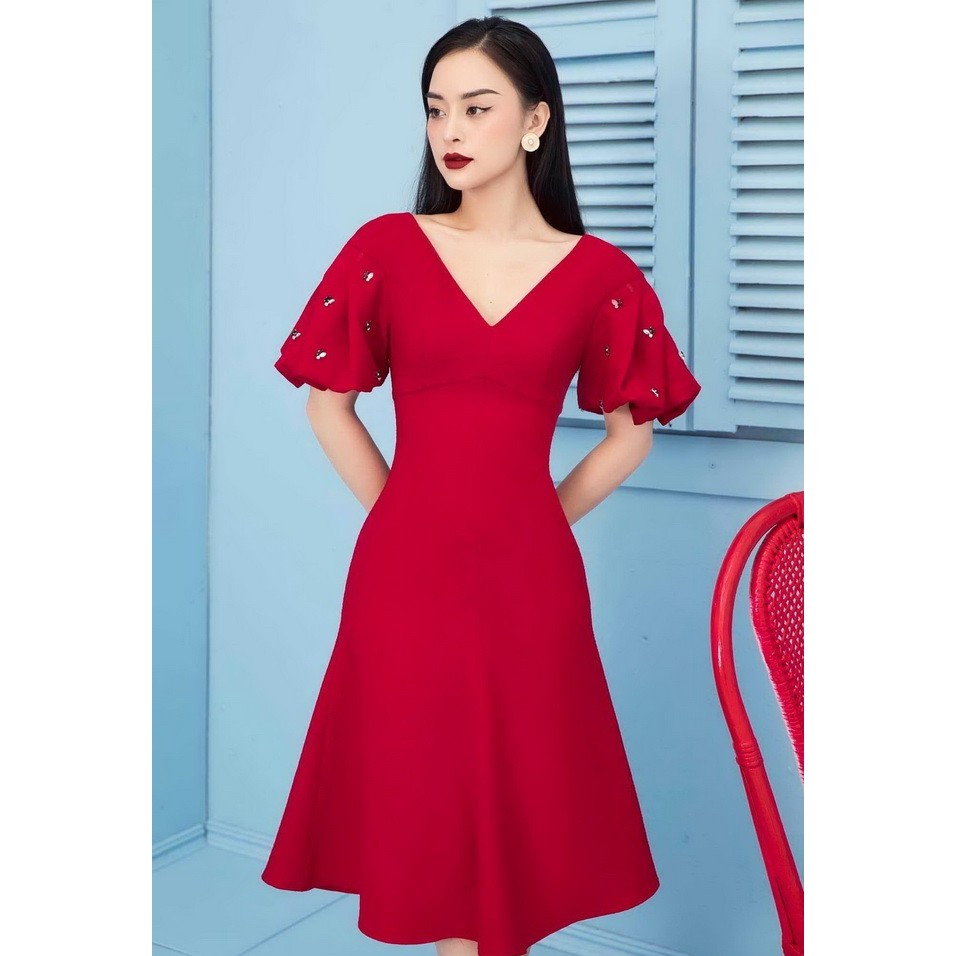 Đầm thun xoè thiết kế cao cấp form chữ A nàng thơ (hàng có size)