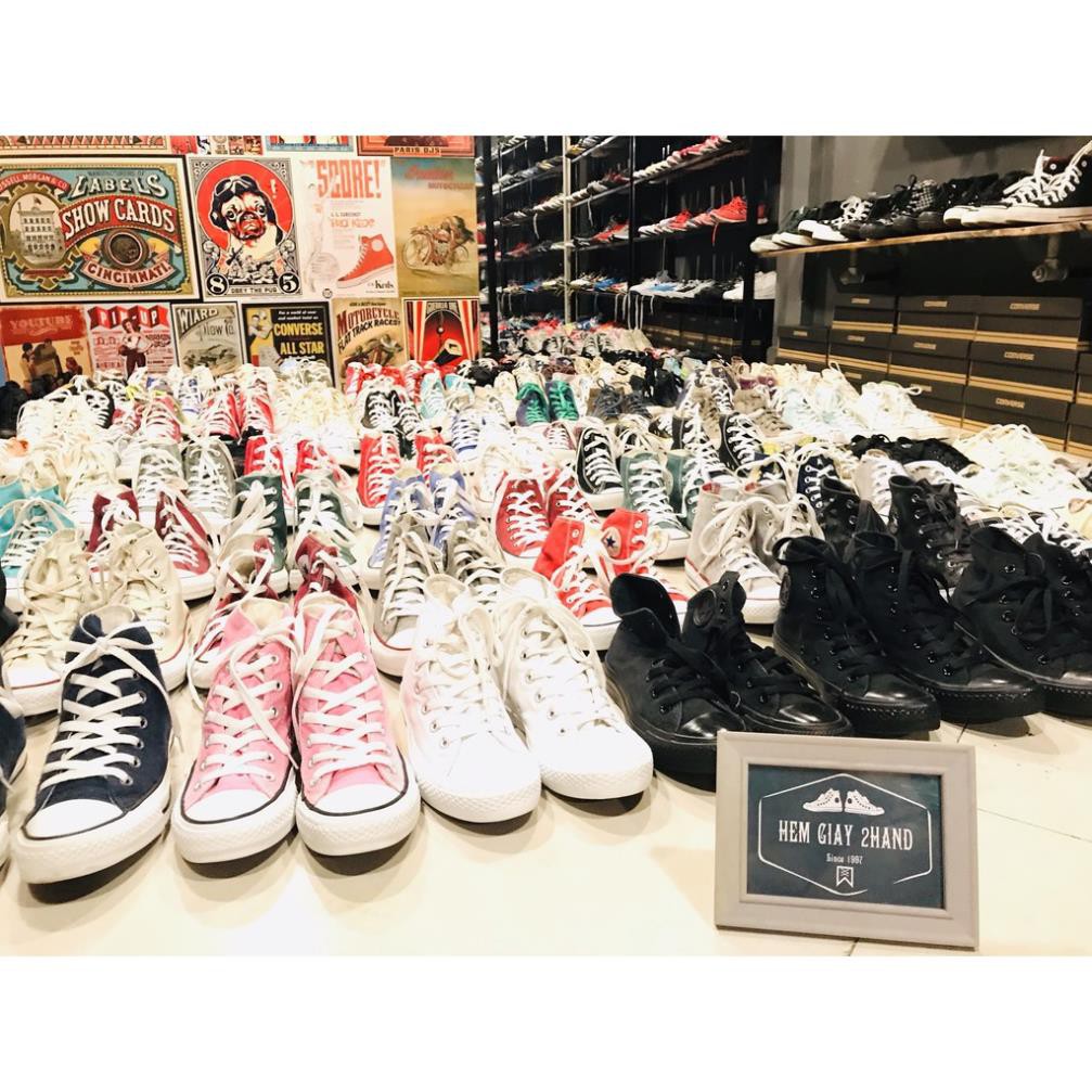 [Xả] GIÀY CONVERSE CLASSIC XÁM CỔ CAO SIZE 398/24cm (Real 100%/2Hand) [Sẵn Hàng] '