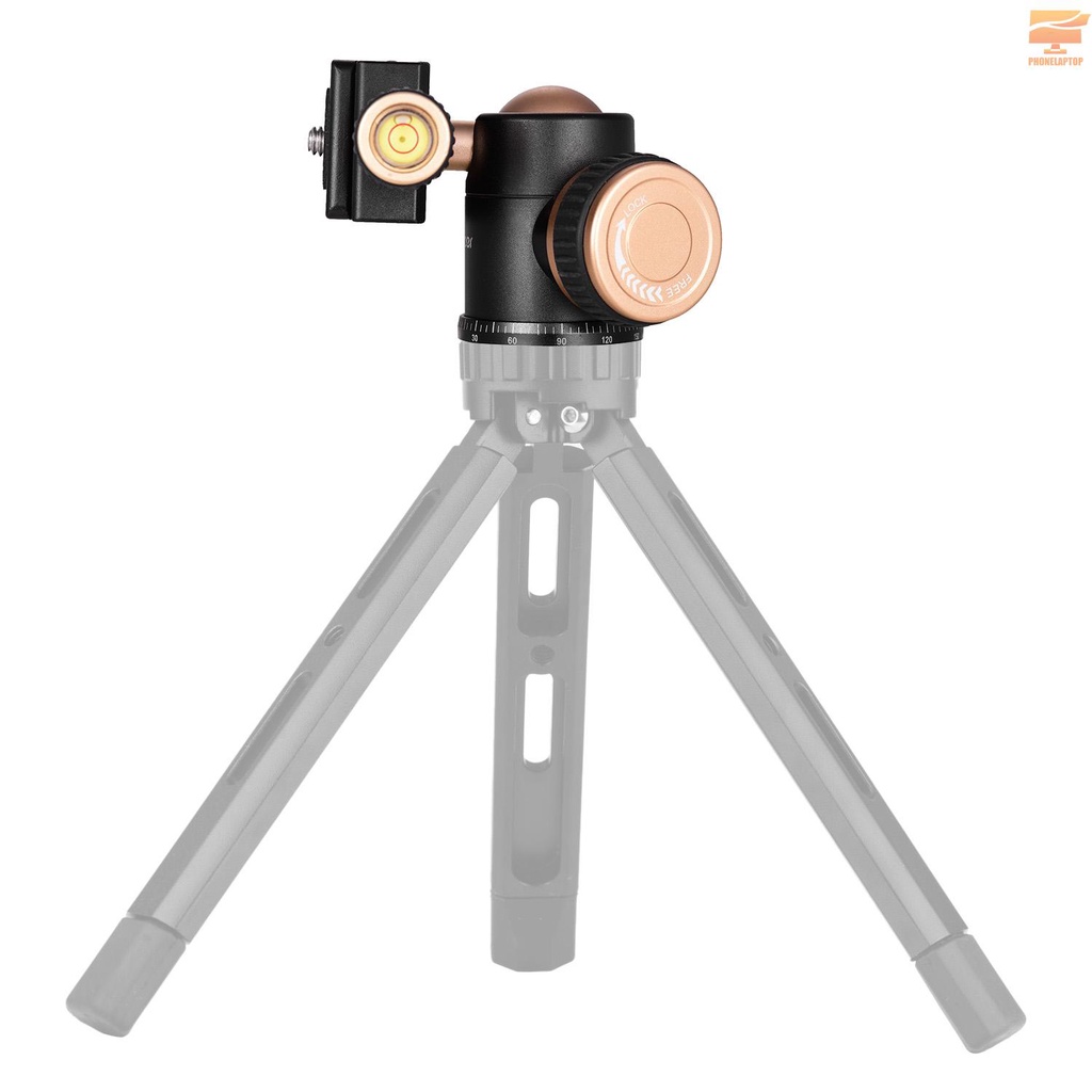 Chân Đế Máy Ảnh Andoer Q30 Cnc Panorama Bằng Hợp Kim Nhôm Tải Trọng Tối Đa 5kg Xoay 360 Độ Vít 1 / 4 Inch 3 / 8 Inch