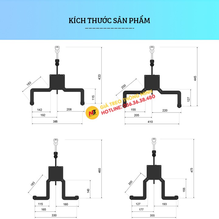 Bộ Kẹp Màn Hình Máy Tính A2 17 - 32 Inch - Bộ Kit Vesa Mount - Lắp Đặt Cùng Giá Treo Màn Hình