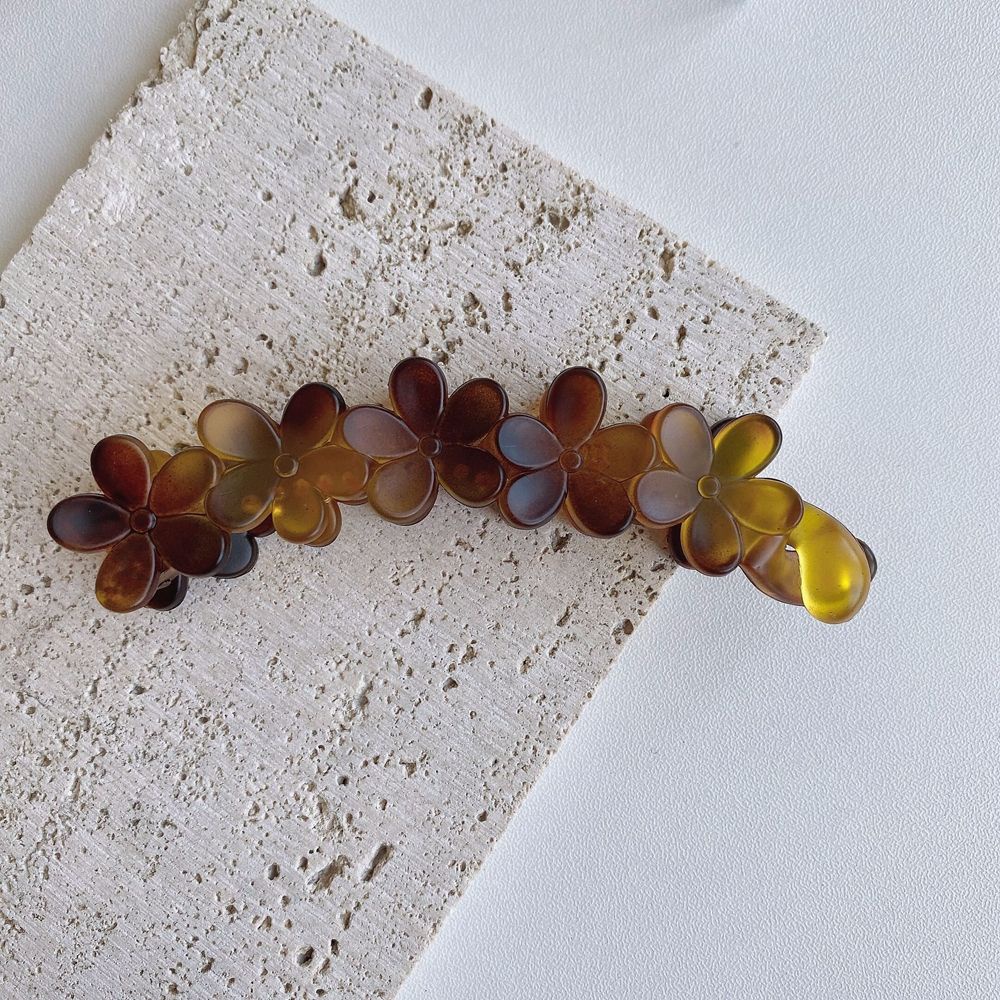 Kẹp tóc hình hoa bằng acrylic nhiều màu sắc thời trang Hàn Quốc phong cách cổ điển cho nữ