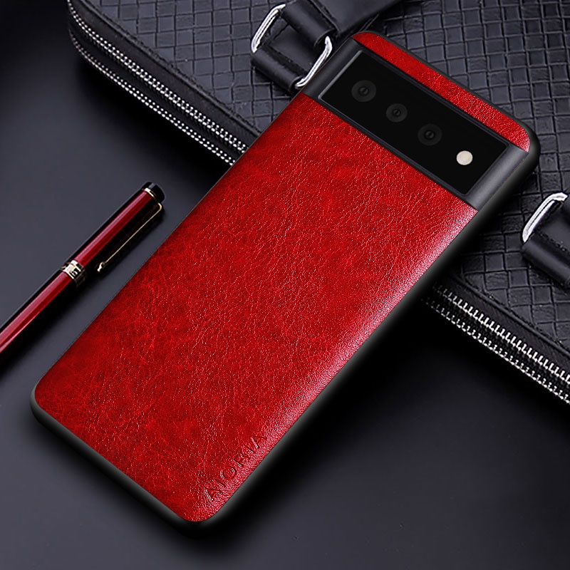 Bao da pu sang trọng cho google pixel 6 pro 6a coque với vỏ điện thoại thiết kế màu rắn doanh nhân
