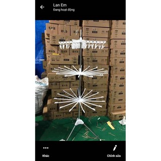 Cây, giá, dàn phơi đồ cho bé dáng đứng 3 tầng, tròn, quay 360 độ,