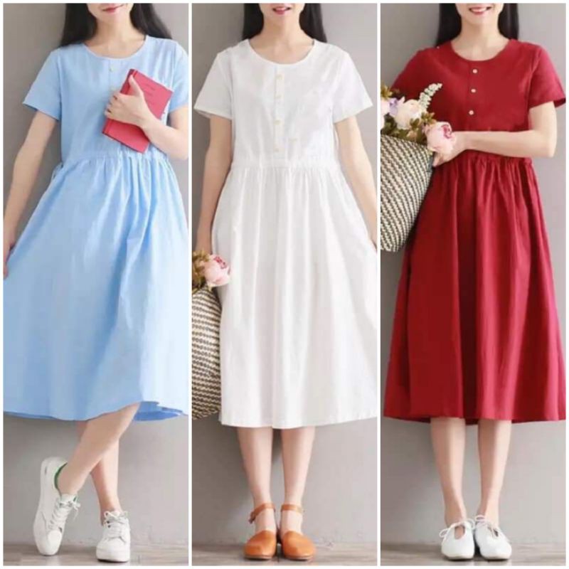 ĐẦM BABYDOLL NÚT THẮT EO