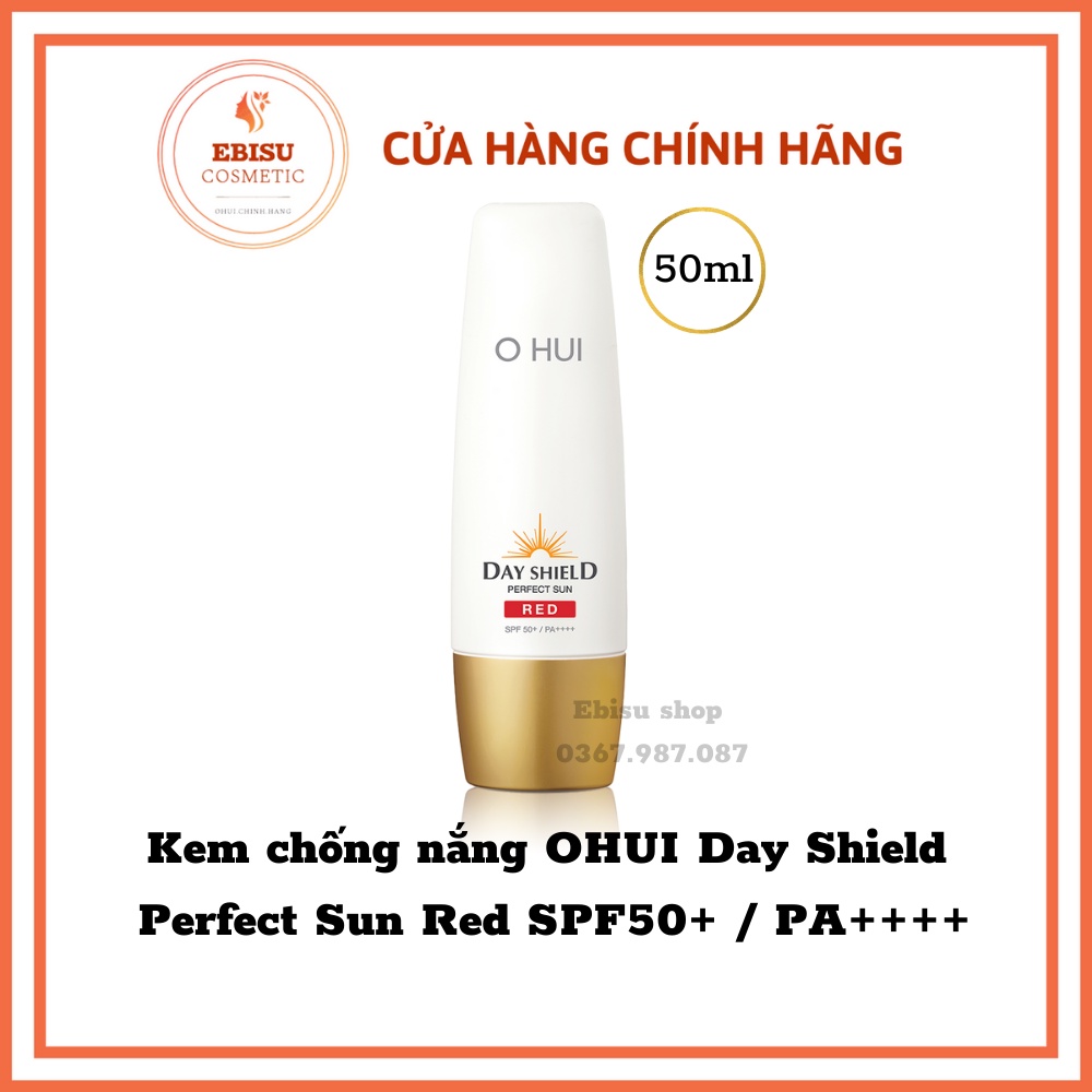 Kem chống nắng OHUI Day Shield Perfect Sun Red SPF50+ / PA++++_NỘI ĐỊA TÁCH SET
