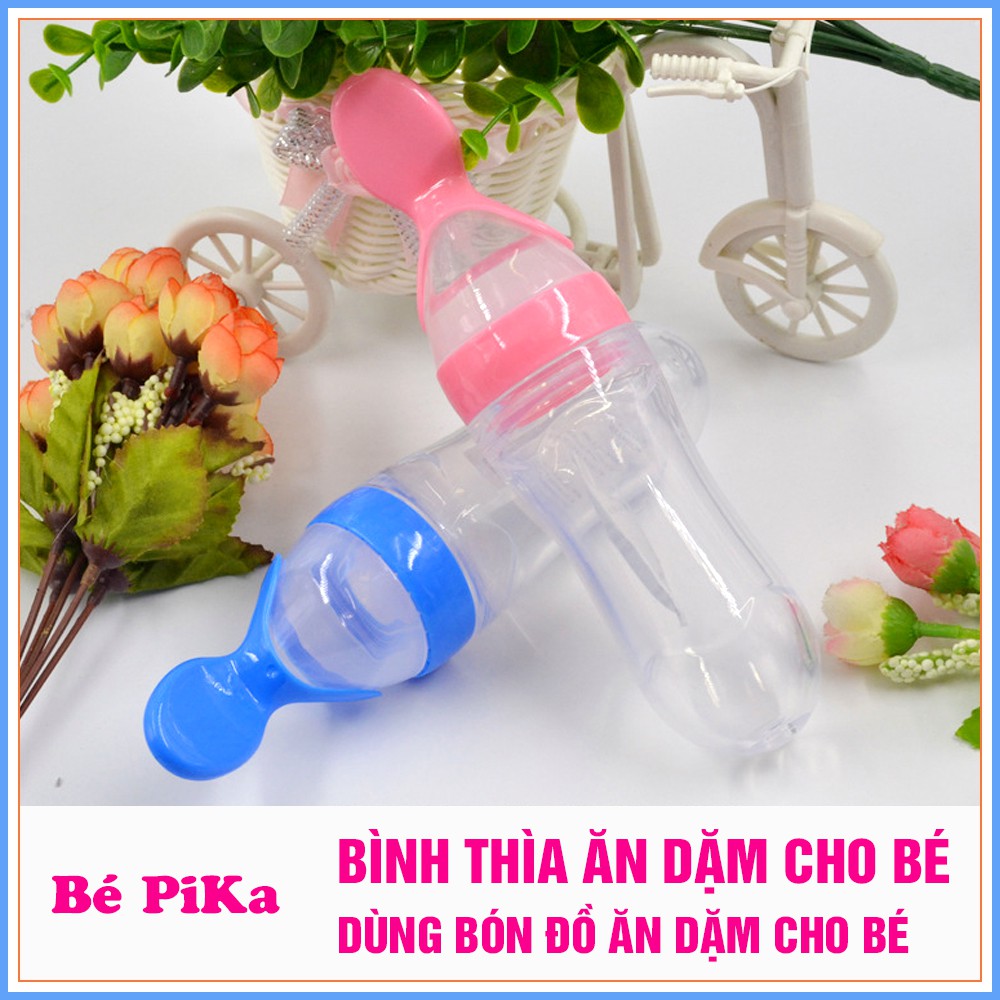 Bình thìa ăn dặm silicon cao cấp cho bé