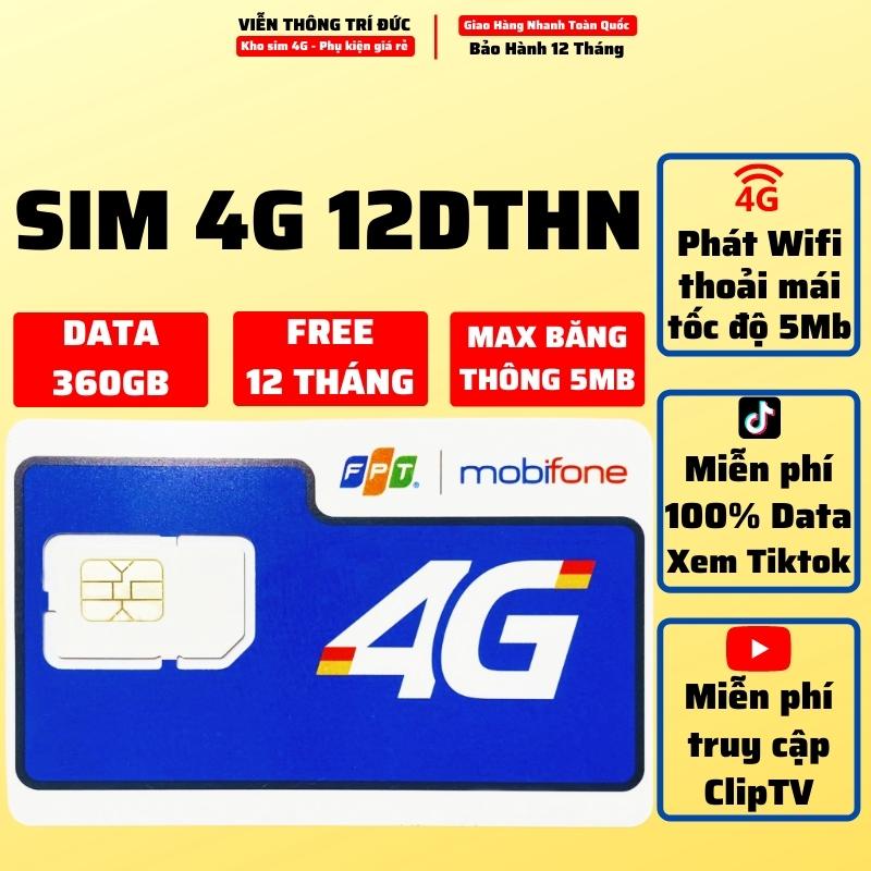 Sim 4G Mobifone C90N Data 4Gb/Ngày, Gọi miễn phí. Sim CS3N/CS6N/12FD50/DTHN/12DTHN PHÁT WIFI MAX BĂNG THÔNG GIÁ RẺ