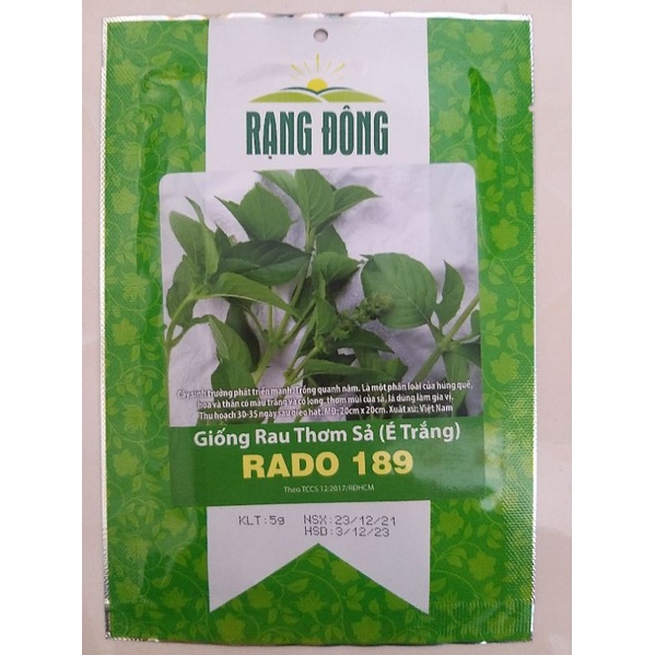 Hạt giống rau thơm sả  RADO 189 Rạng Đông góib5g