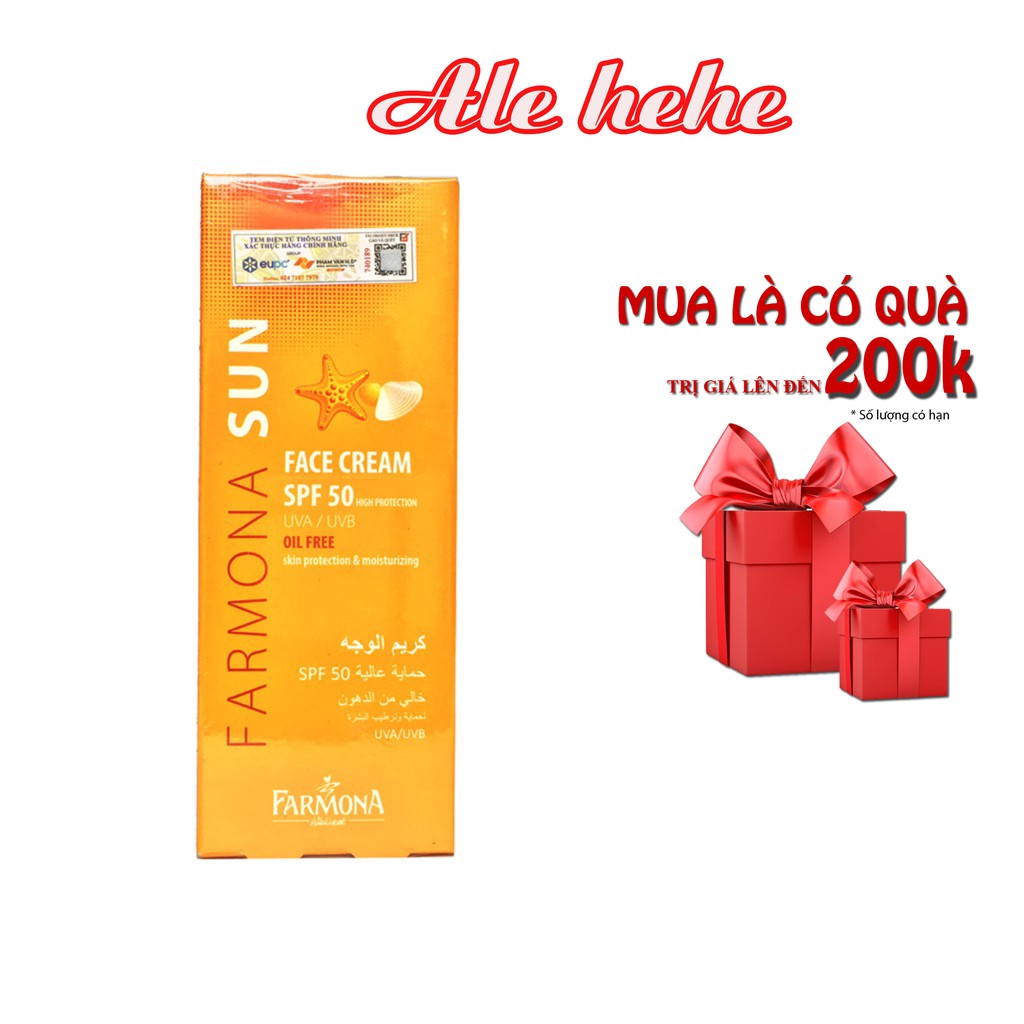 Kem Chống Nắng Kiềm Dầu Farmona Sun Face Cream Oil Free Spf 50 Cho Da Dầu Mụn - Chính Hãng